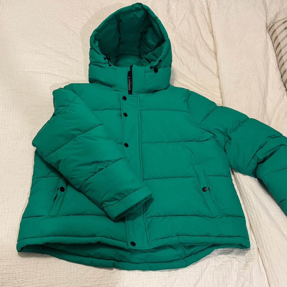 BCBGeneration Womans Green Puffer Jacket